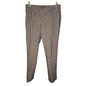 Peck & Peck Petite Printed Pull On Pants Black White‎ Abstract Stretch Womens 6P